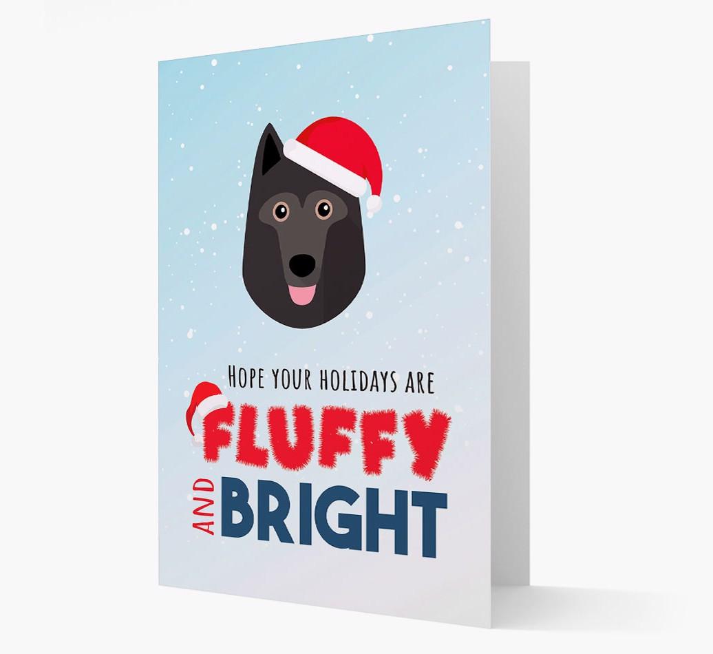 'Fluffy and Bright' - Personalized {breedFullName} Christmas Card