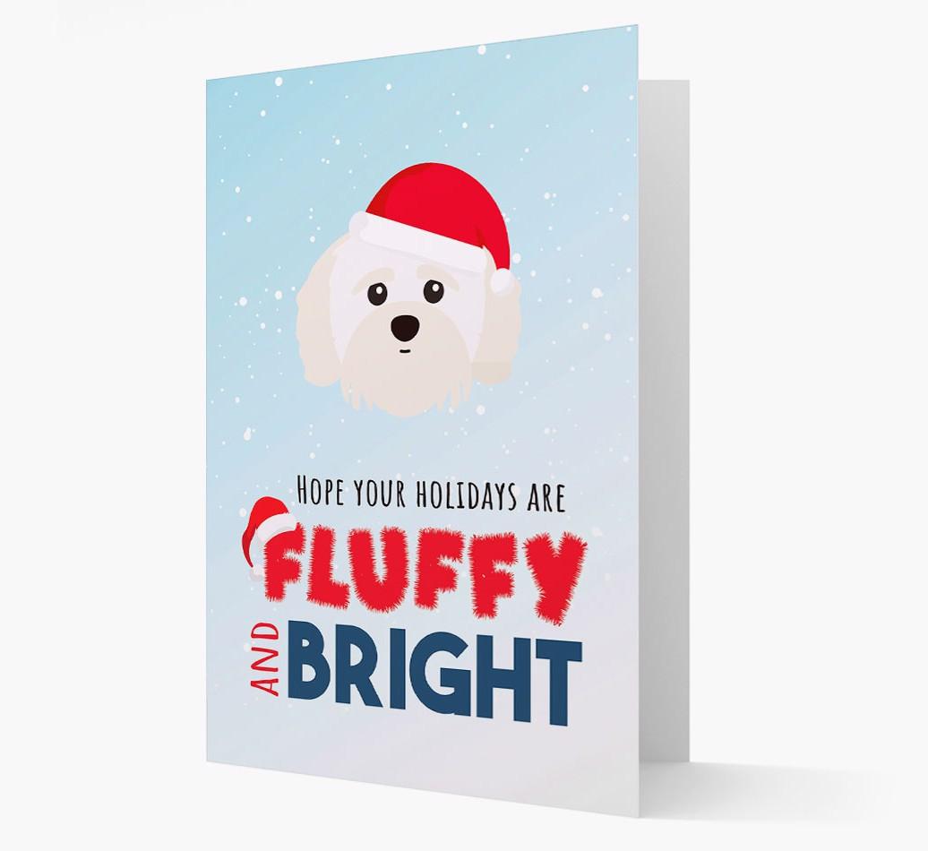 'Fluffy and Bright' - Personalized {breedFullName} Christmas Card