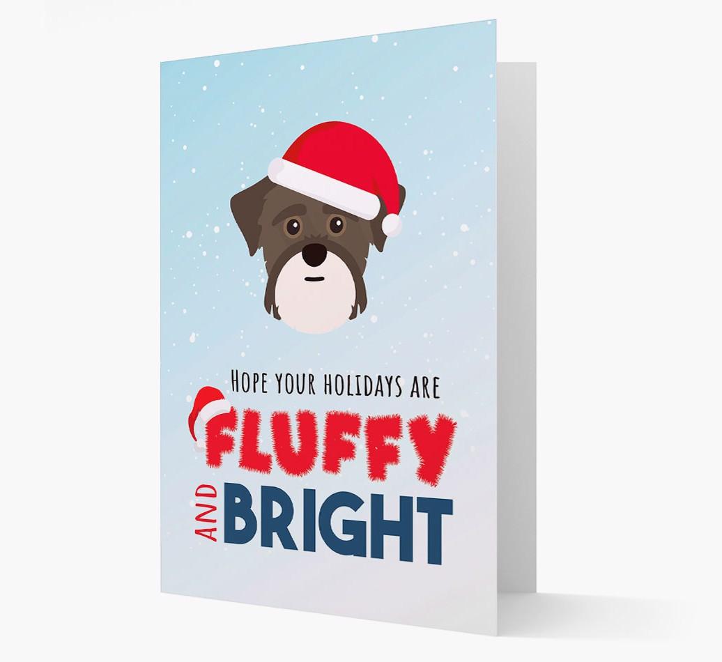 'Fluffy and Bright' - Personalized {breedFullName} Christmas Card