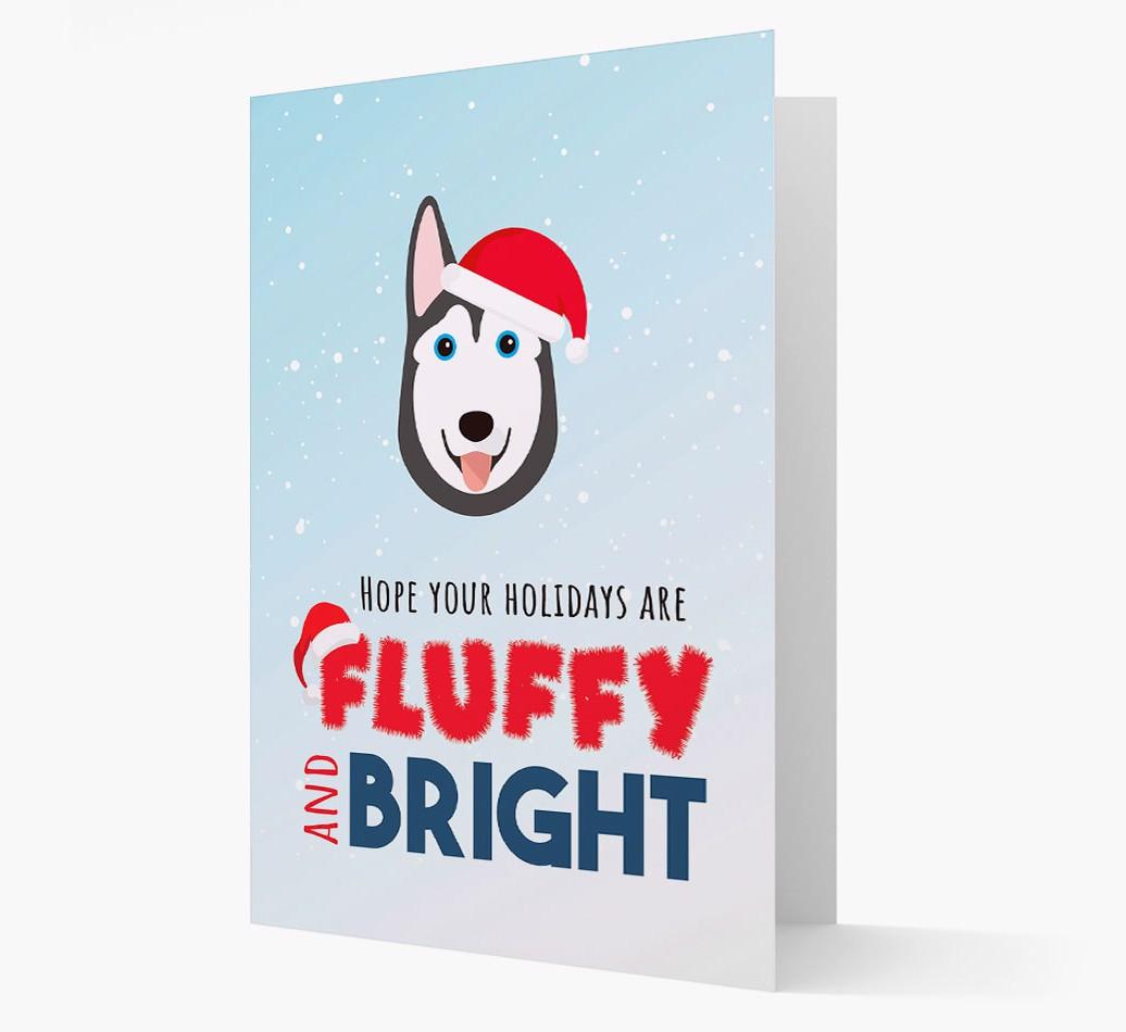 'Fluffy and Bright' - Personalized {breedFullName} Christmas Card