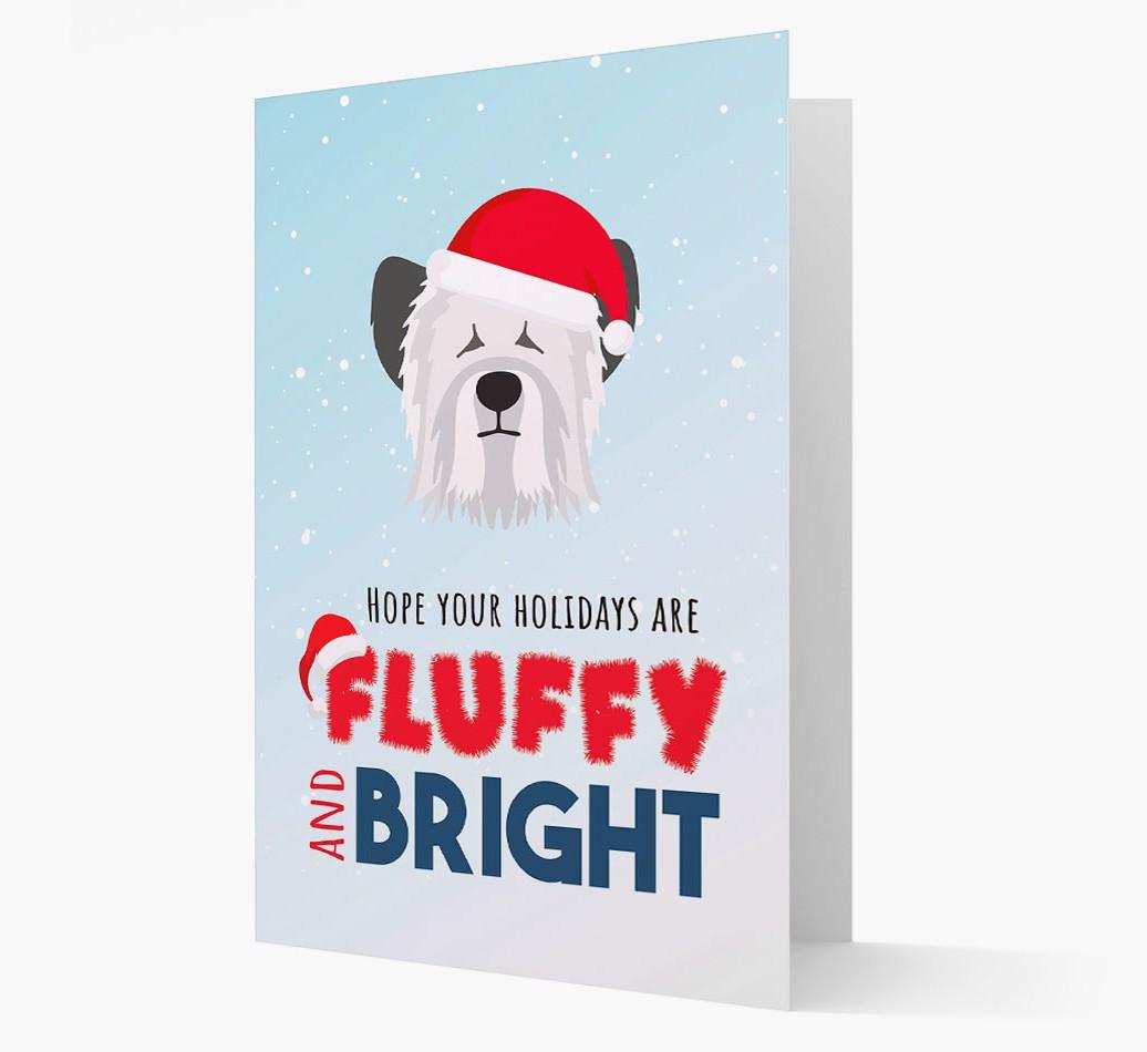 'Fluffy and Bright' - Personalized {breedFullName} Christmas Card