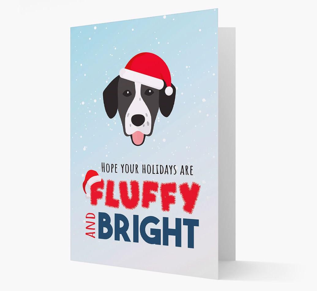 'Fluffy and Bright' - Personalized {breedFullName} Christmas Card