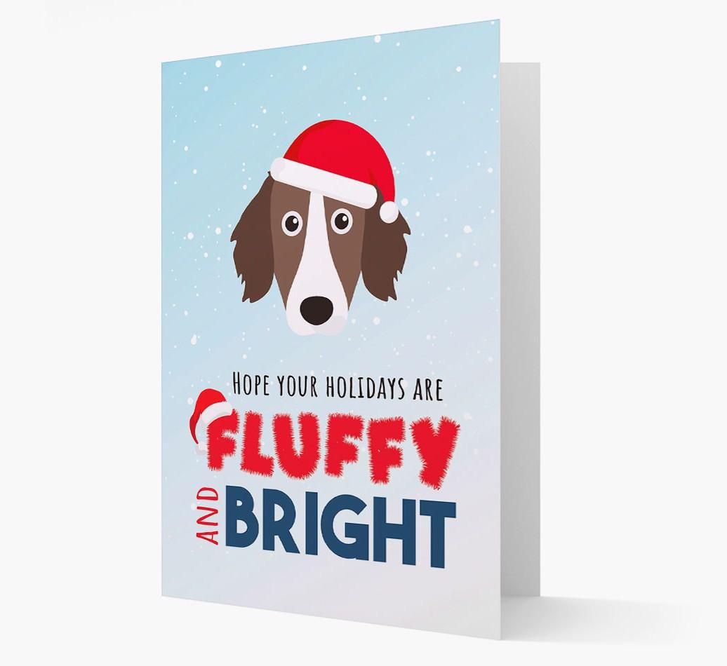 'Fluffy and Bright' - Personalized {breedFullName} Christmas Card