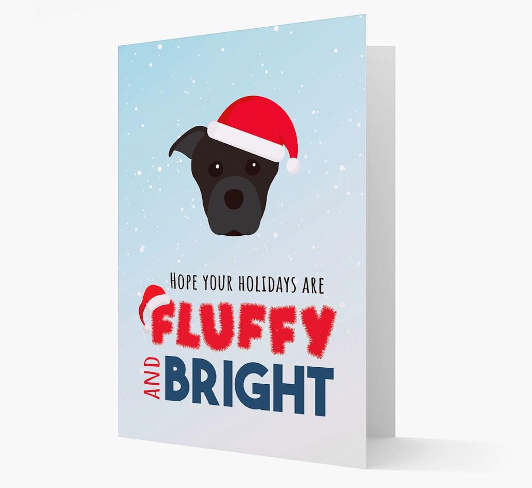 'Fluffy and Bright' - Personalized {breedFullName} Christmas Card