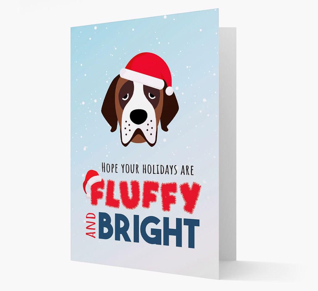 'Fluffy and Bright' - Personalized {breedFullName} Christmas Card