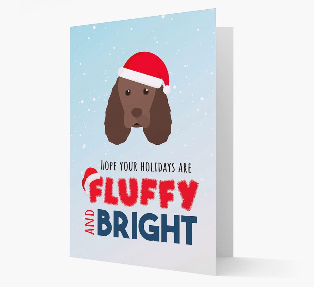 'Fluffy and Bright' - Personalized {breedFullName} Christmas Card