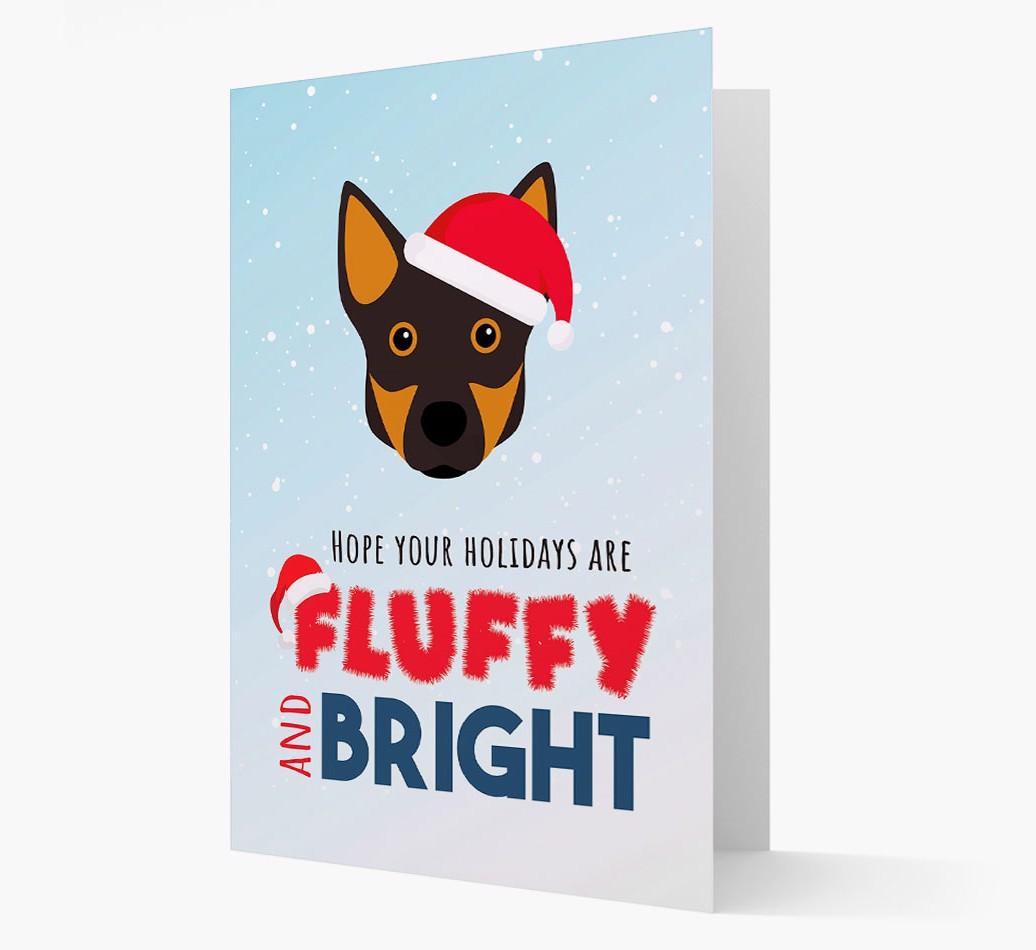 'Fluffy and Bright' - Personalized {breedFullName} Christmas Card