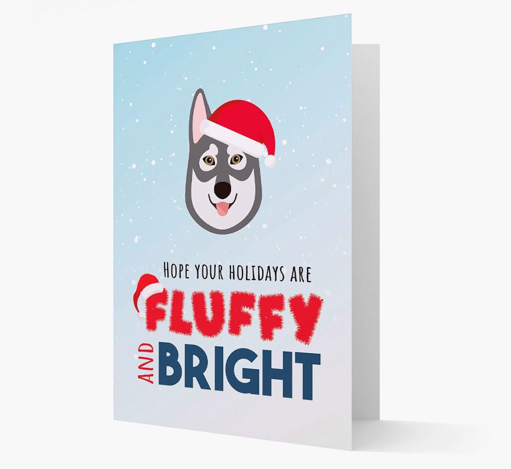 'Fluffy and Bright' - Personalized {breedFullName} Christmas Card