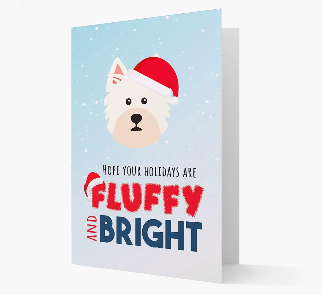 'Fluffy and Bright' - Personalized {breedFullName} Christmas Card