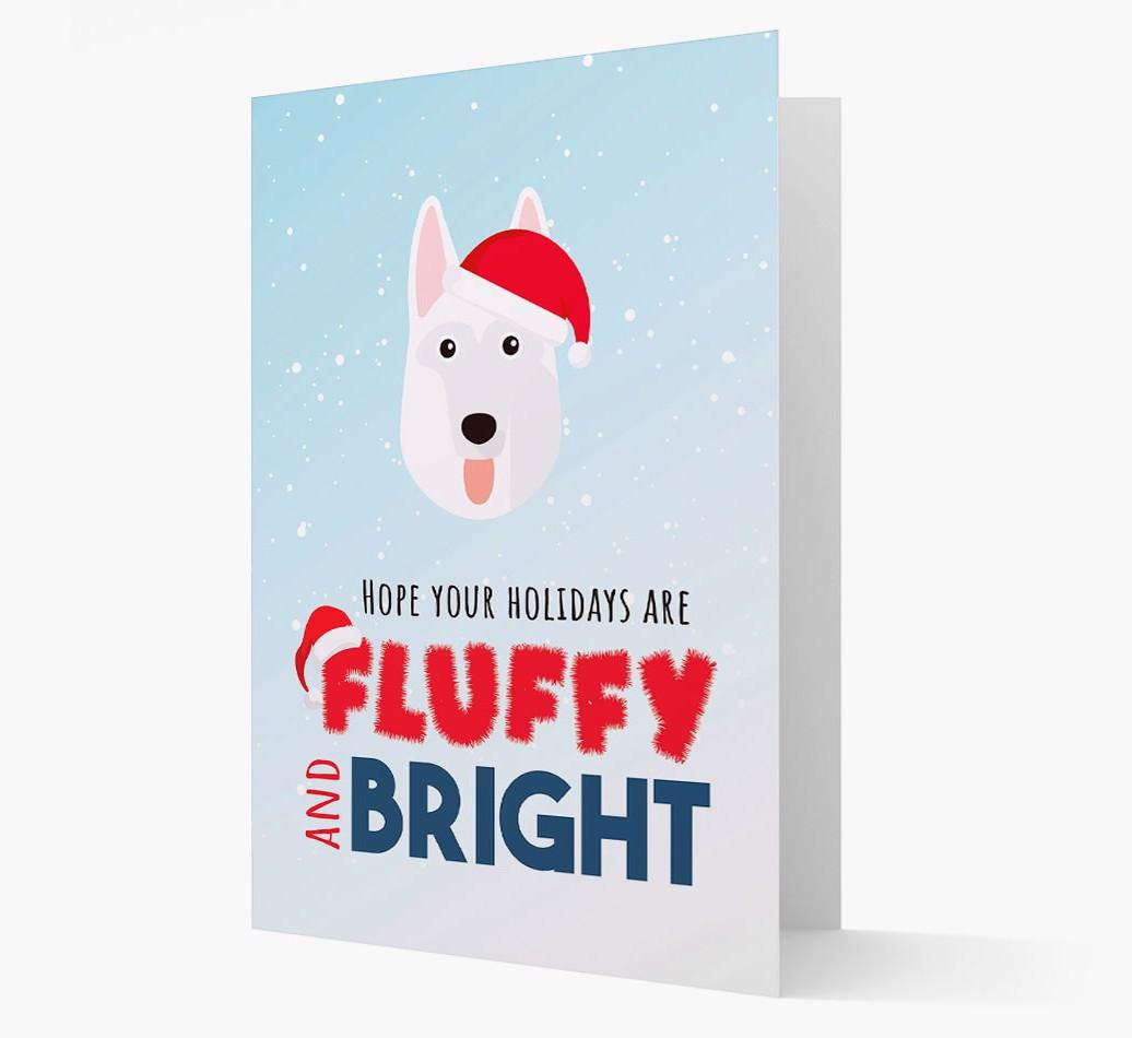 'Fluffy and Bright' - Personalized {breedFullName} Christmas Card