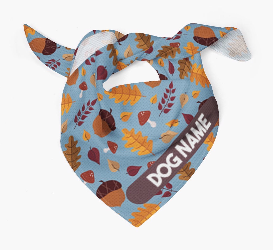Autumn Leaves Pattern Bandana for your {breedFullName}