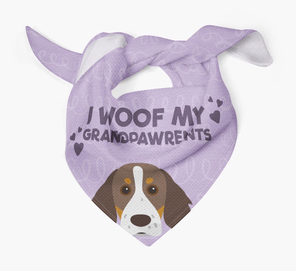 'I Woof My Grandpawrents' Bandana for your {breedFullName}