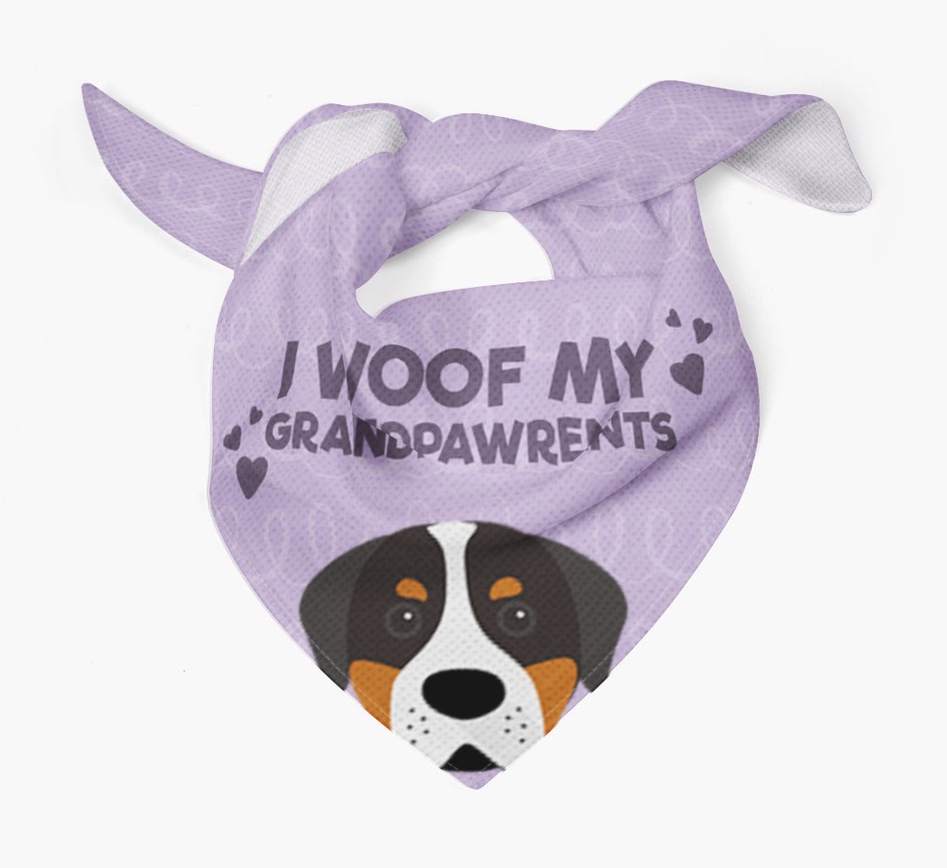 'I Woof My Grandpawrents' Bandana for your {breedFullName}