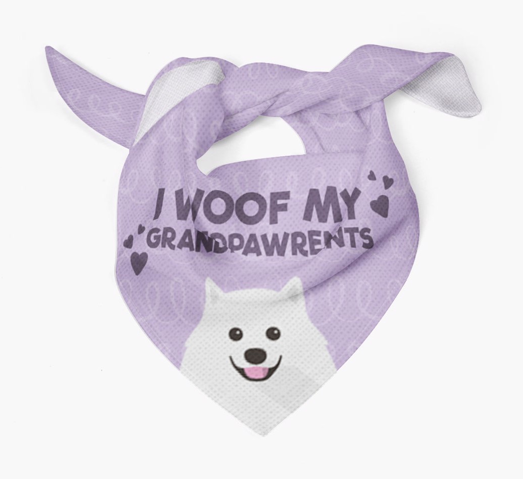 'I Woof My Grandpawrents' Bandana for your {breedFullName}