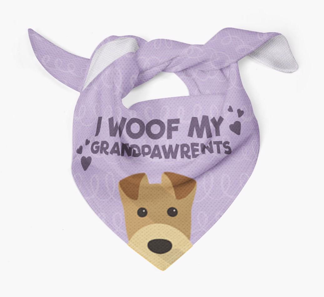 'I Woof My Grandpawrents' Bandana for your {breedFullName}