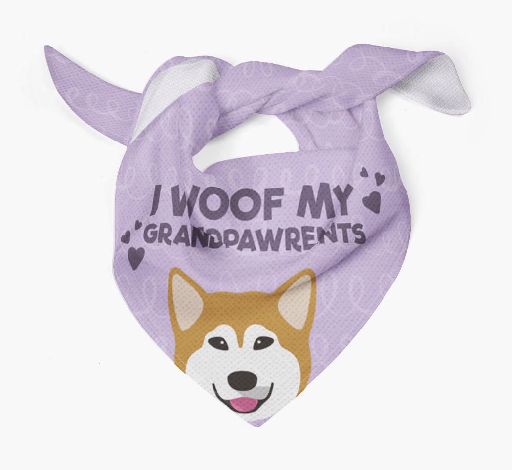 'I Woof My Grandpawrents' Bandana for your {breedFullName}