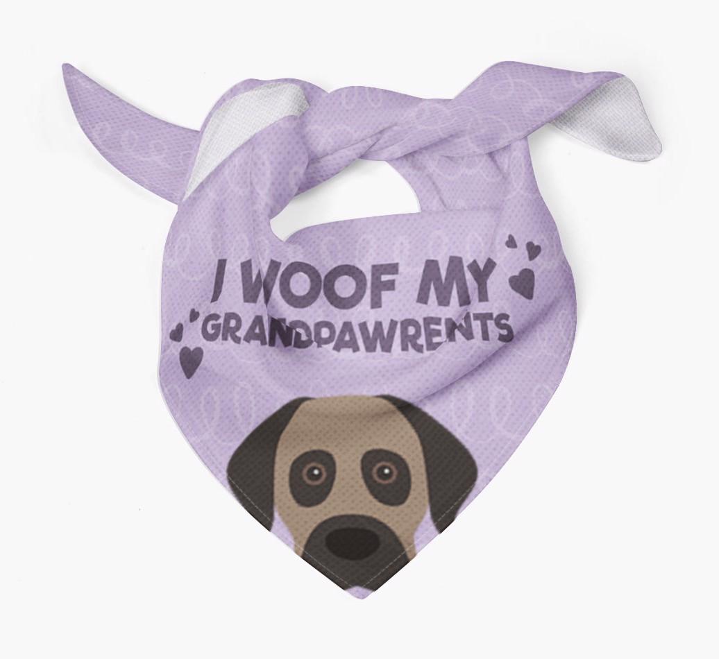 'I Woof My Grandpawrents' Bandana for your {breedFullName}