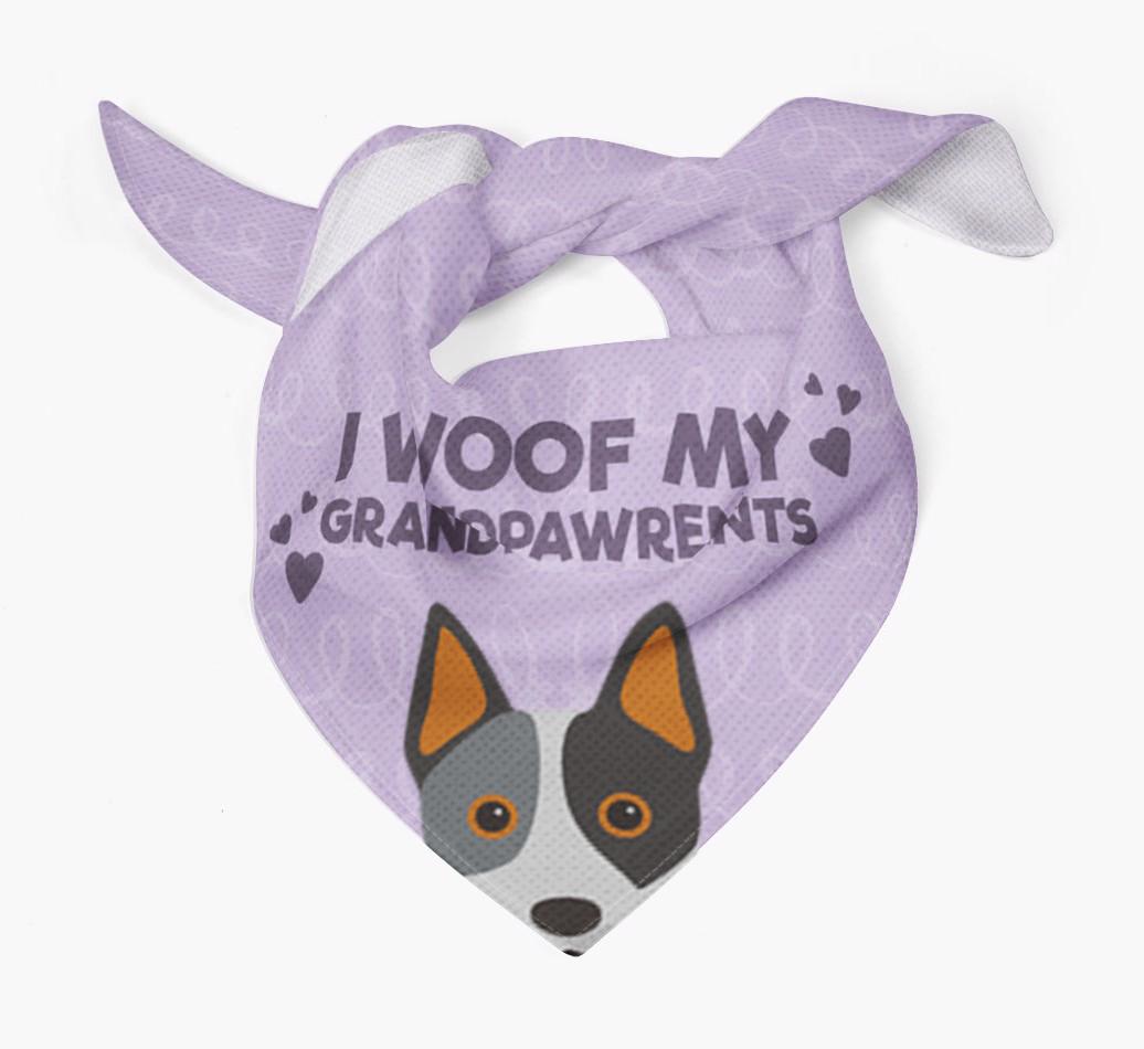 'I Woof My Grandpawrents' Bandana for your {breedFullName}
