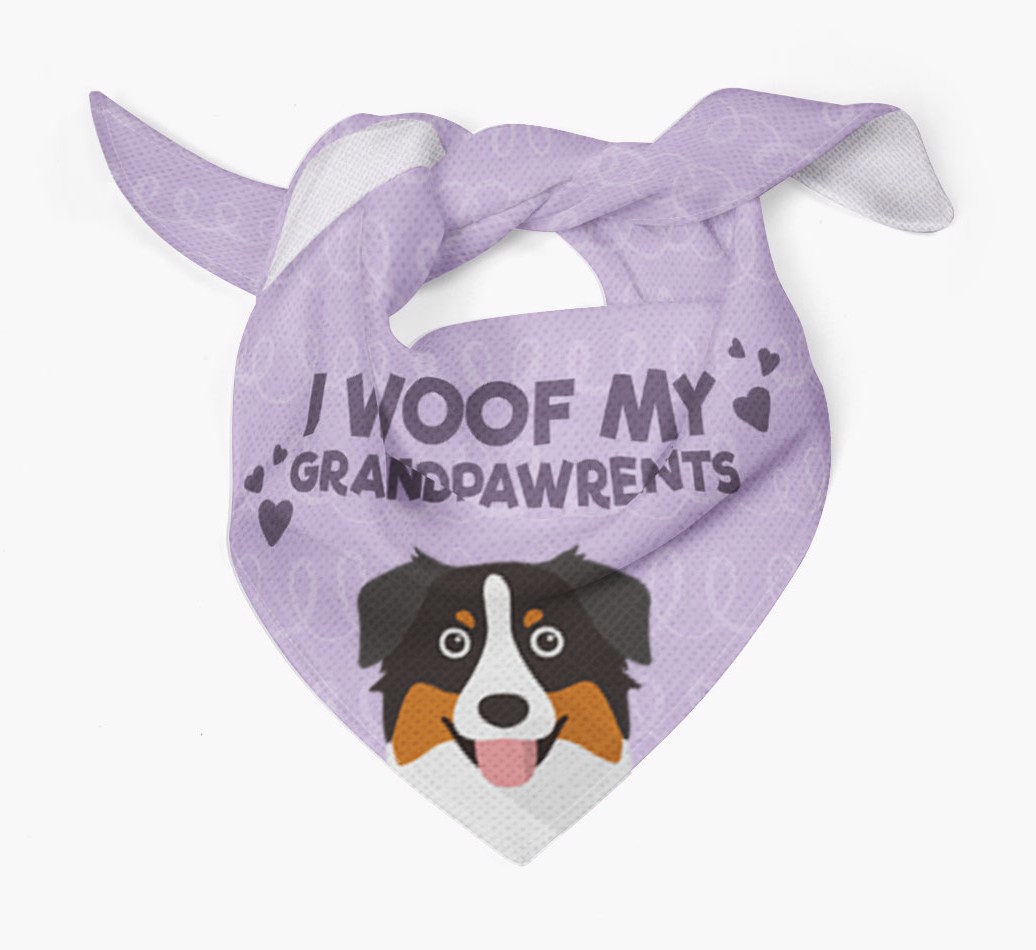 'I Woof My Grandpawrents' Bandana for your {breedFullName}