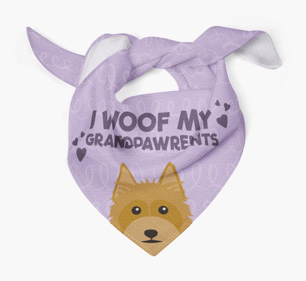 'I Woof My Grandpawrents' Bandana for your {breedFullName}