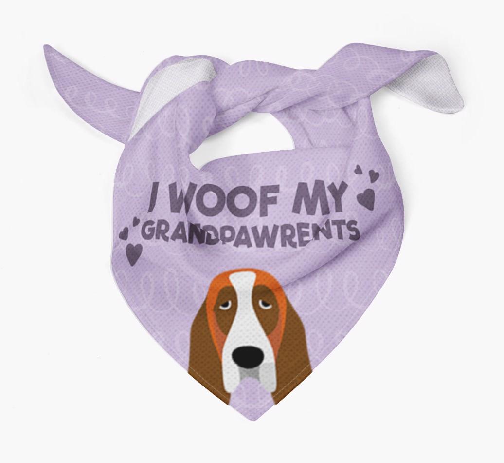 'I Woof My Grandpawrents' Bandana for your {breedFullName}
