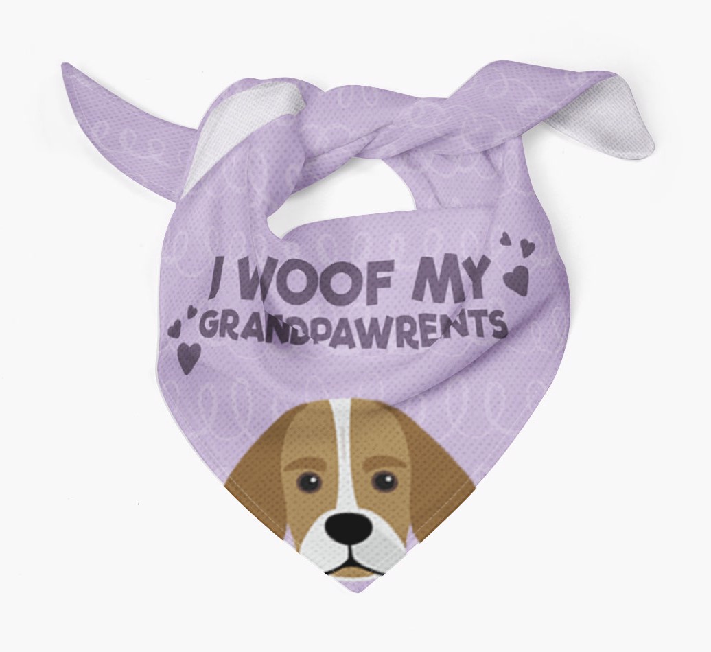 'I Woof My Grandpawrents' Bandana for your {breedFullName}