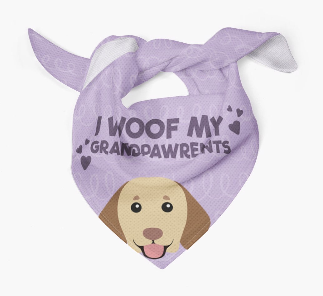 'I Woof My Grandpawrents' Bandana for your {breedFullName}