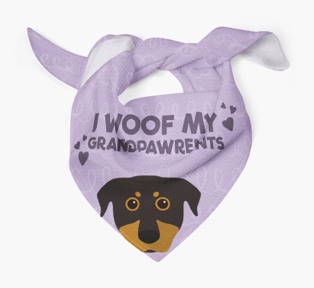 'I Woof My Grandpawrents' Bandana for your {breedFullName}