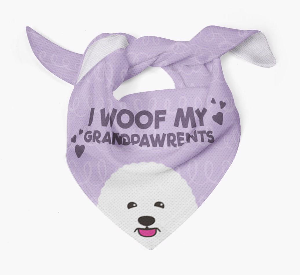 'I Woof My Grandpawrents' Bandana for your {breedFullName}