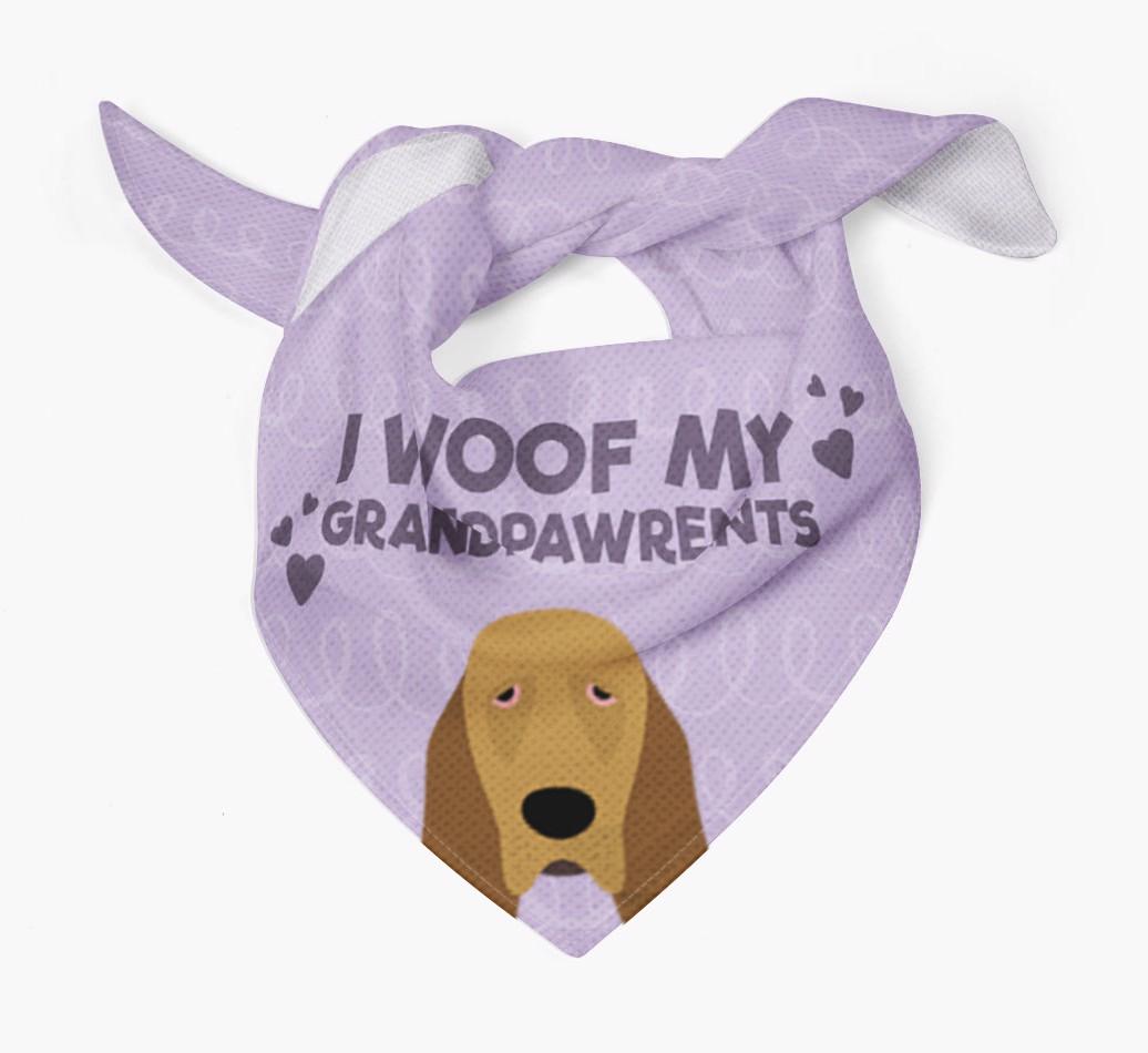 'I Woof My Grandpawrents' Bandana for your {breedFullName}