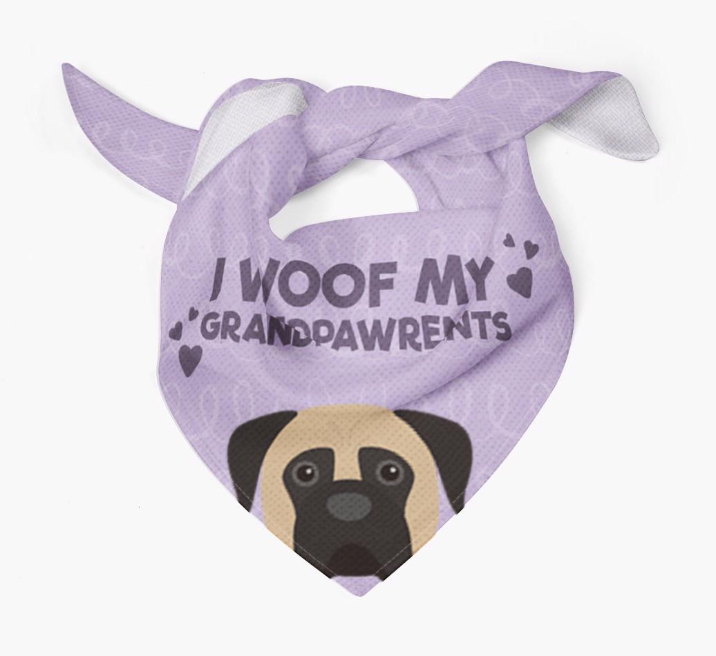 'I Woof My Grandpawrents' Bandana for your {breedFullName}