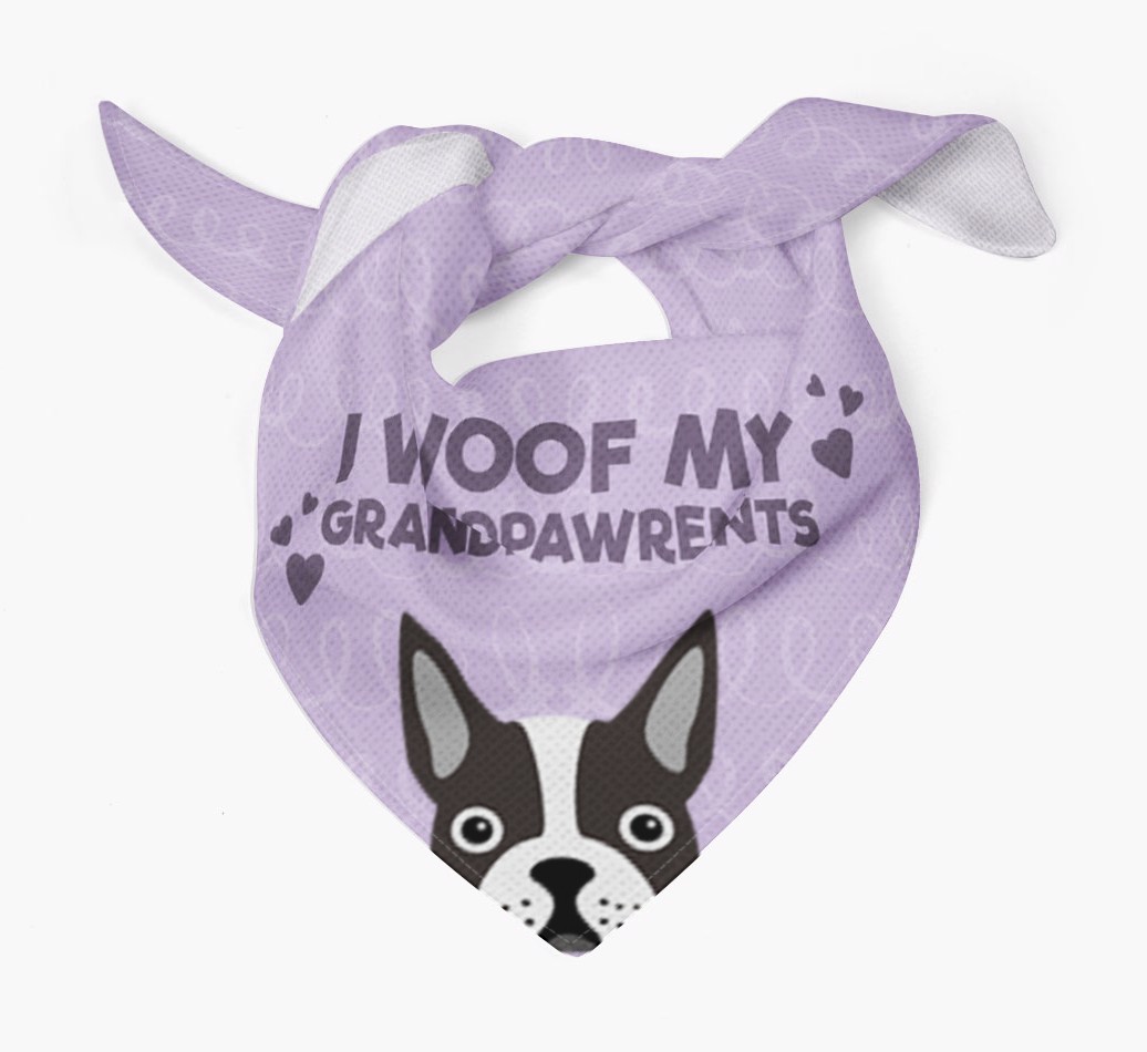 'I Woof My Grandpawrents' Bandana for your {breedFullName}