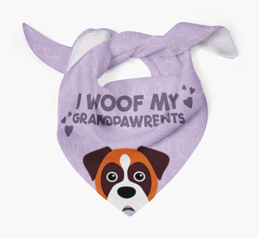 'I Woof My Grandpawrents' Bandana for your {breedFullName}