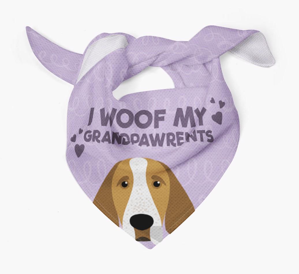 'I Woof My Grandpawrents' Bandana for your {breedFullName}