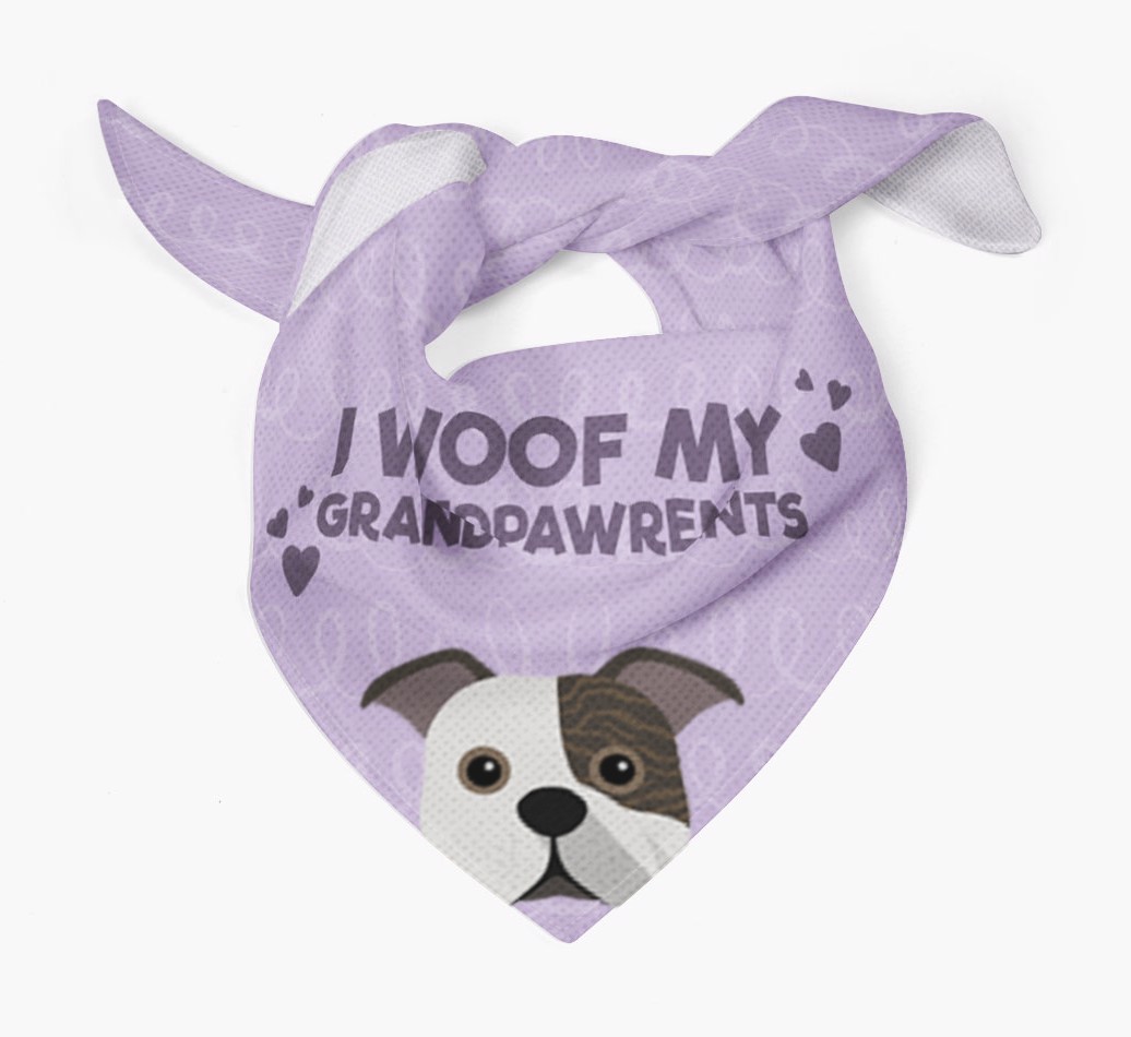 'I Woof My Grandpawrents' Bandana for your {breedFullName}