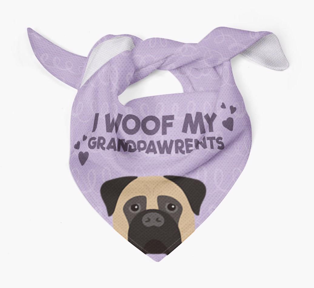 'I Woof My Grandpawrents' Bandana for your {breedFullName}