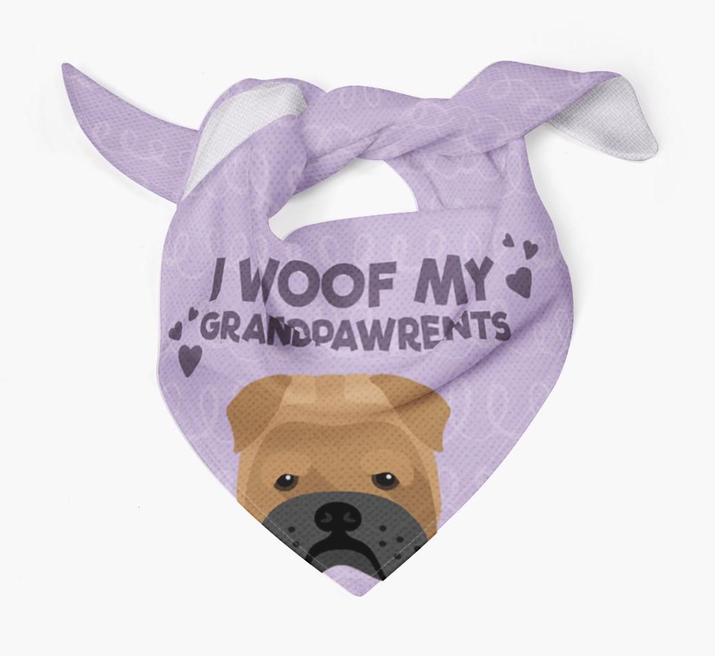 'I Woof My Grandpawrents' Bandana for your {breedFullName}