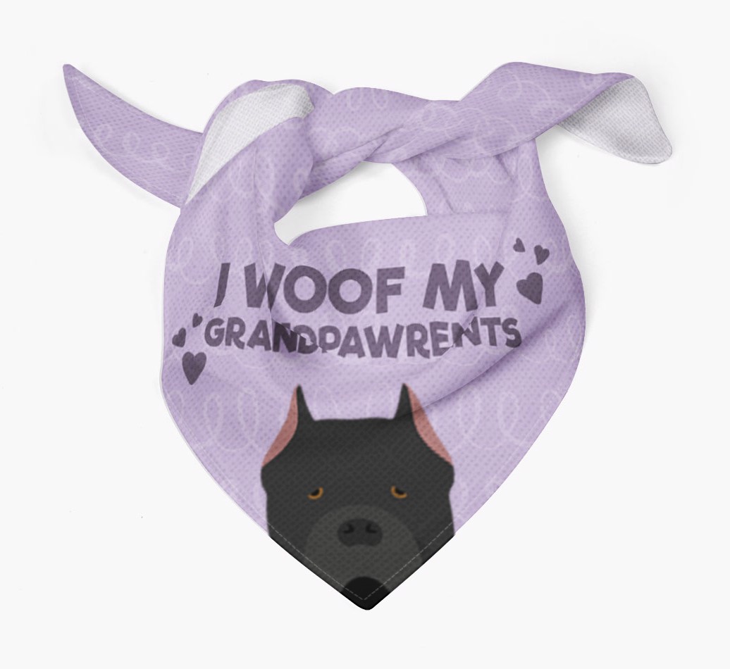 'I Woof My Grandpawrents' Bandana for your {breedFullName}