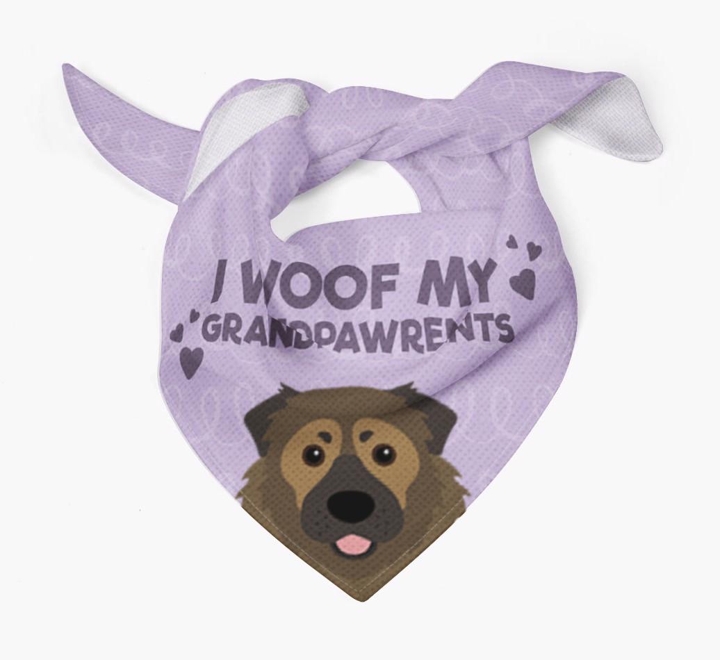 'I Woof My Grandpawrents' Bandana for your {breedFullName}