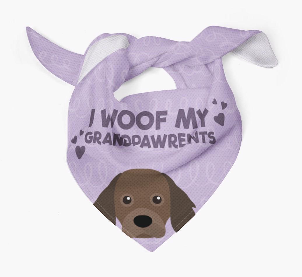 'I Woof My Grandpawrents' Bandana for your {breedFullName}