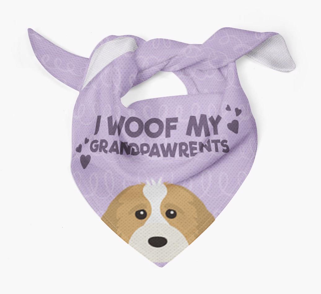 'I Woof My Grandpawrents' Bandana for your {breedFullName}