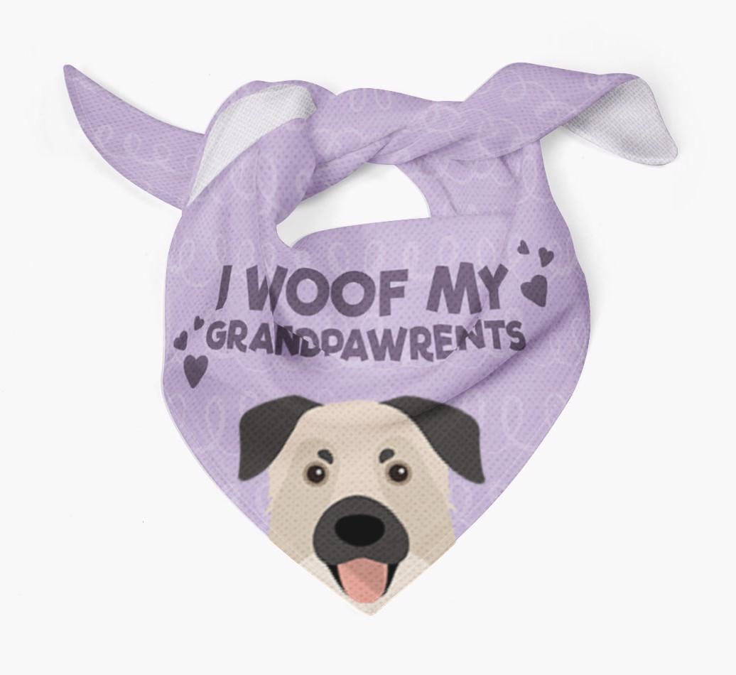 'I Woof My Grandpawrents' Bandana for your {breedFullName}