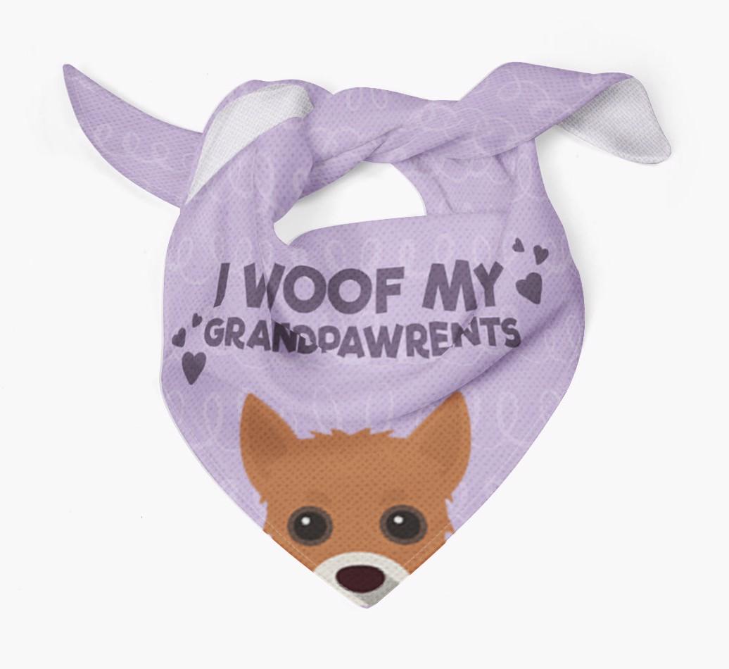 'I Woof My Grandpawrents' Bandana for your {breedFullName}