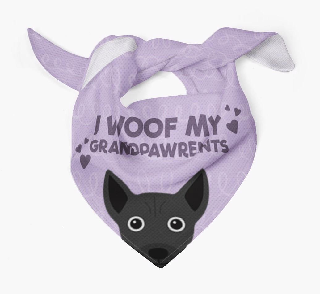 'I Woof My Grandpawrents' Bandana for your {breedFullName}