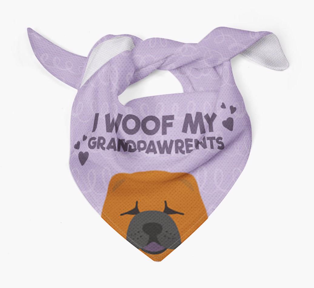 'I Woof My Grandpawrents' Bandana for your {breedFullName}