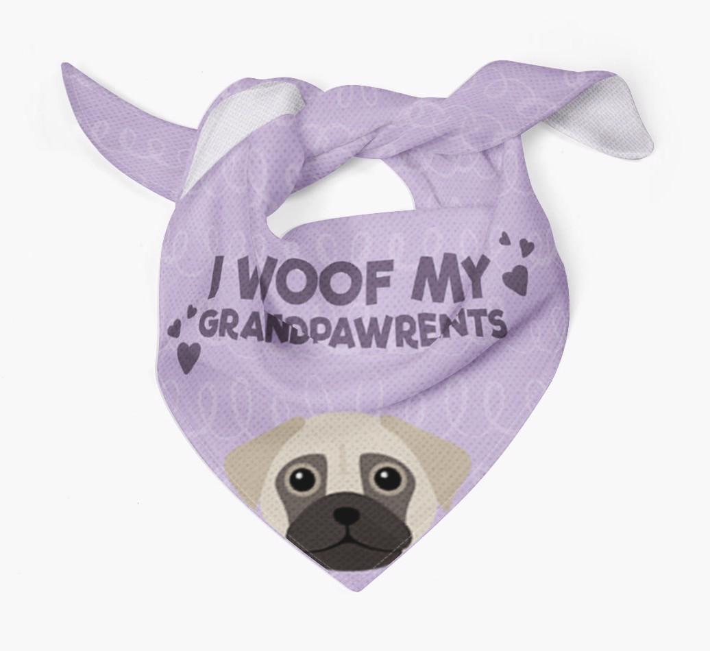 'I Woof My Grandpawrents' Bandana for your {breedFullName}