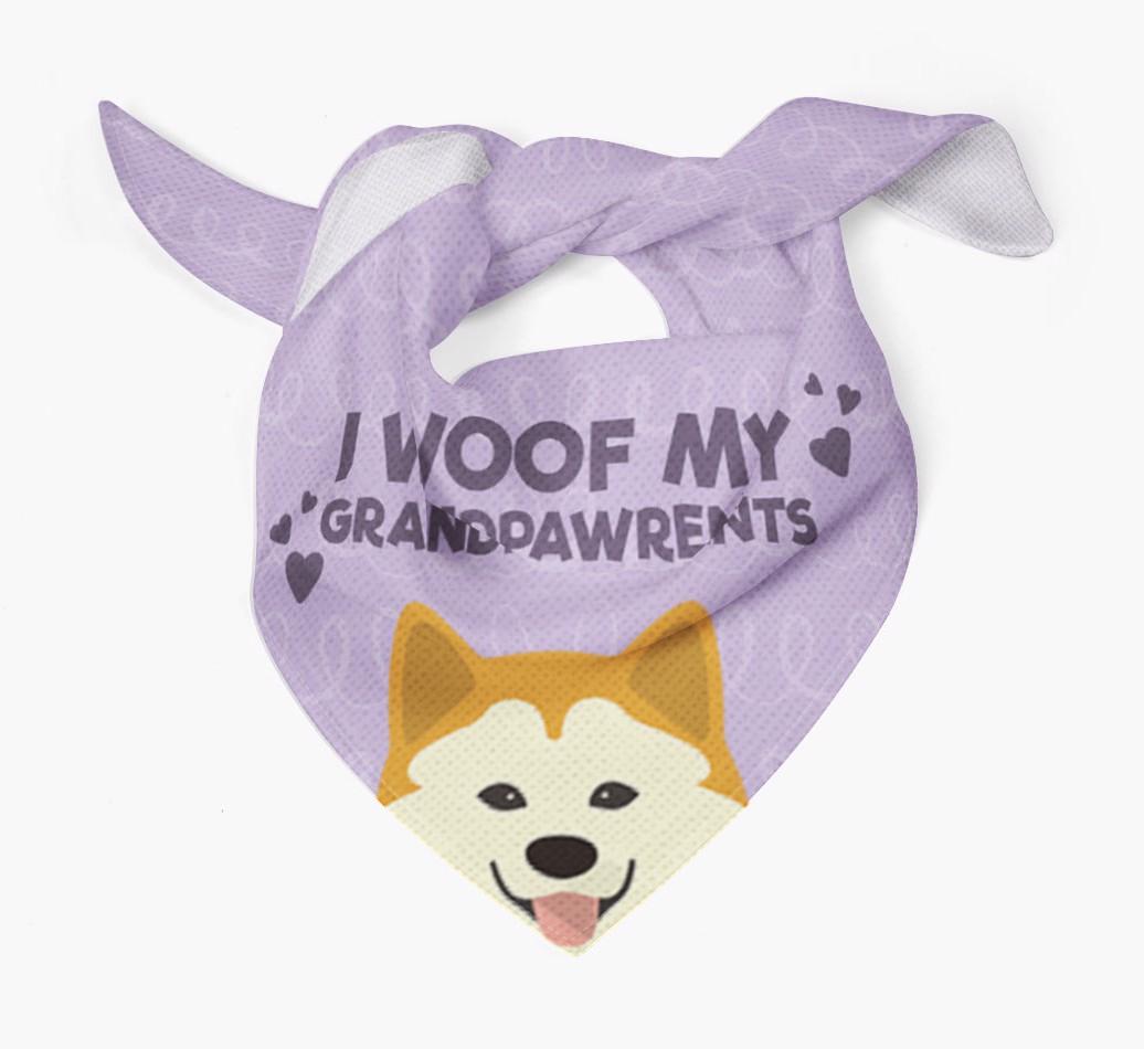 'I Woof My Grandpawrents' Bandana for your {breedFullName}