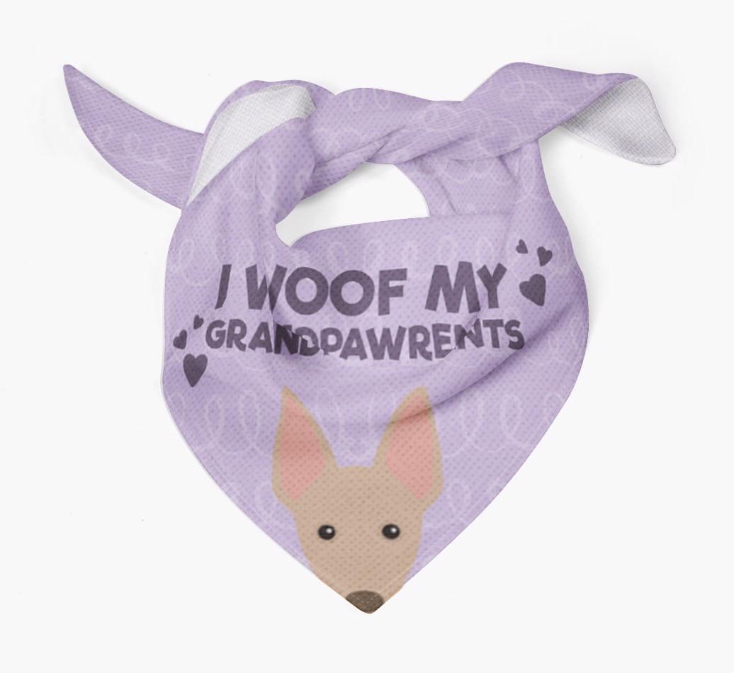 'I Woof My Grandpawrents' Bandana for your {breedFullName}