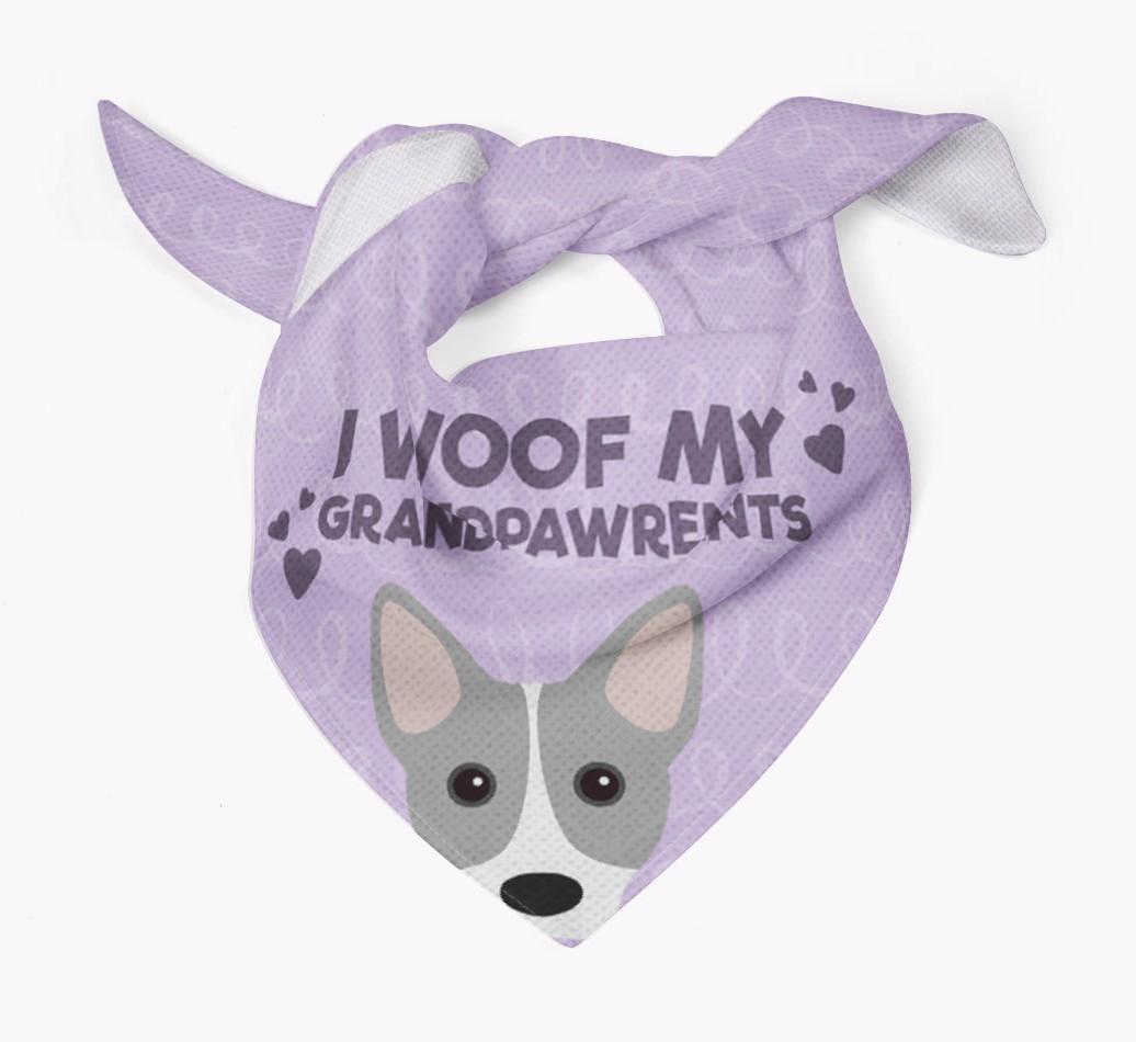 'I Woof My Grandpawrents' Bandana for your {breedFullName}