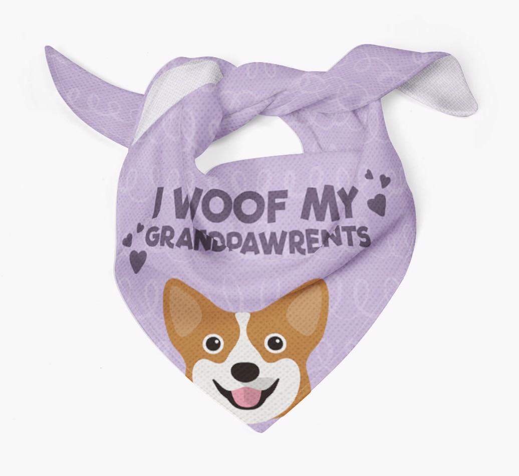 'I Woof My Grandpawrents' Bandana for your {breedFullName}